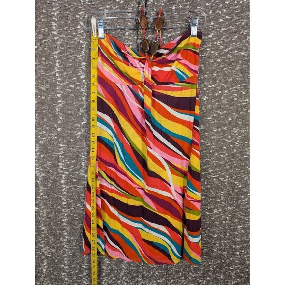 Vintage Y2K‎ Xhilaration Multicolor Strapless Tie Back Dress Women's Small - Picture 4 of 8